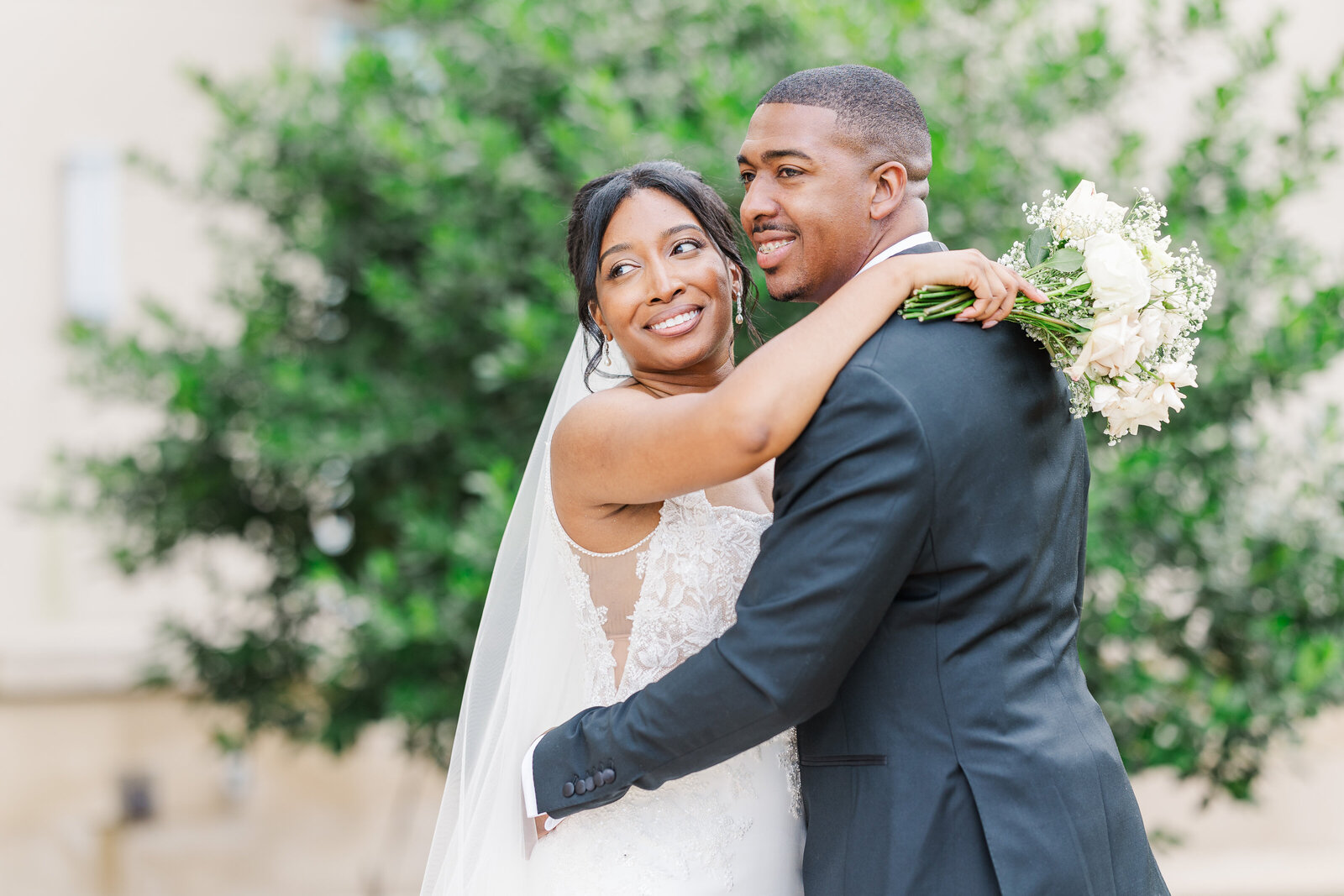 Intimate wedding couple photography outdoor after ceremony