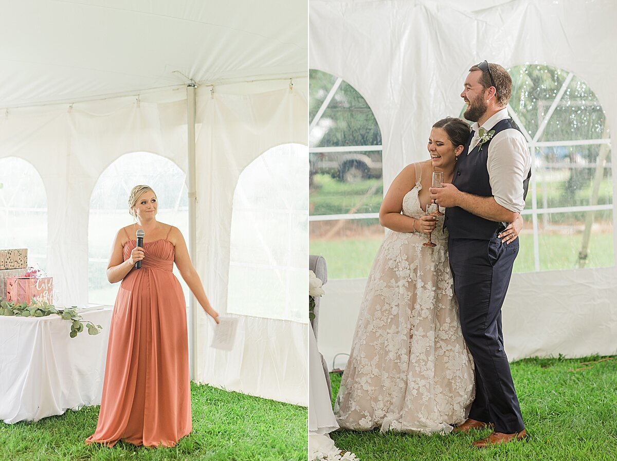 Navy & Rose Summer Backyard Wedding | Danvers, IL_0083