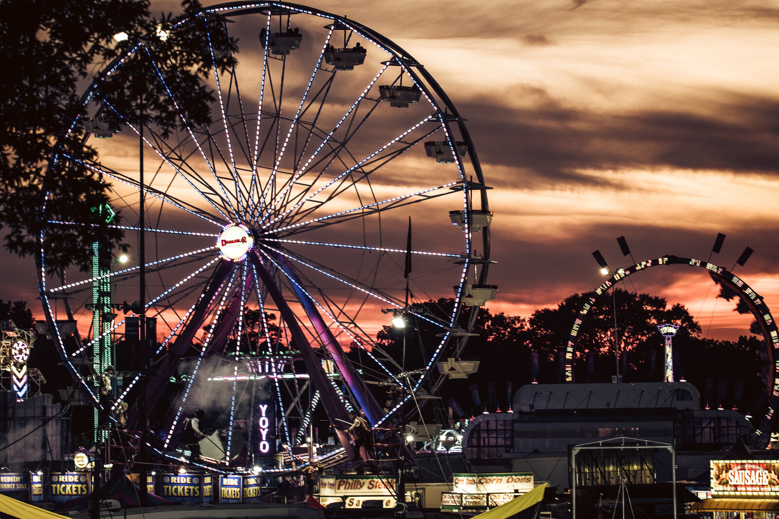 ferris wheel at night VA State Fair