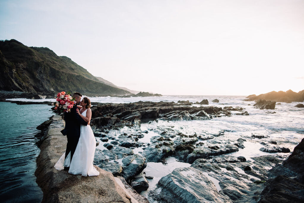 Tunnels Beach Wedding Liberty Pearl Photo and film collective devon wedding photographer-813