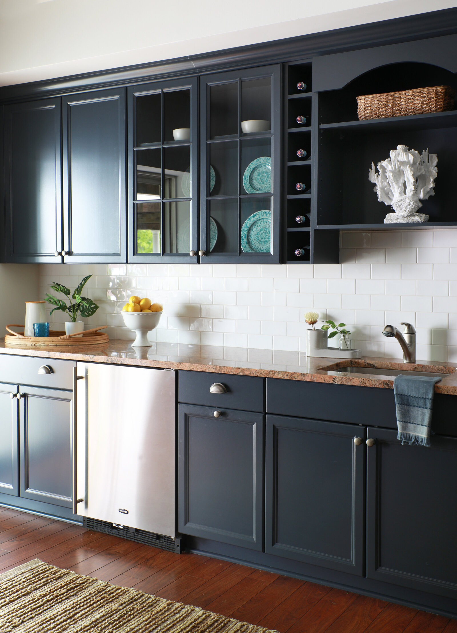PAINTED-HALE-NAVY-KITCHEN-CABINETS-STYLED