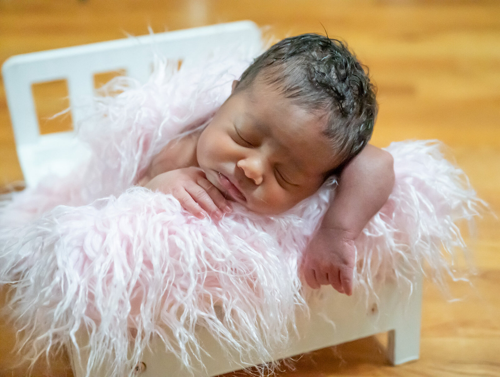 newborn baby girl photographed by Millz Photography in Greenville, SC