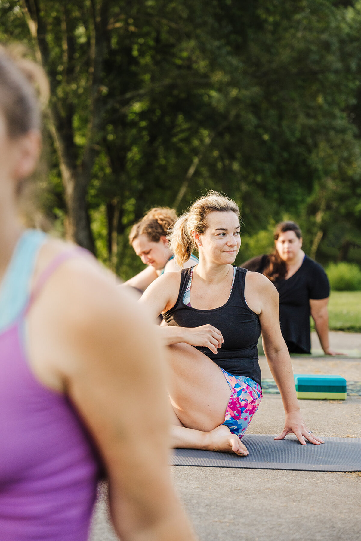 outdoor yoga class in boston