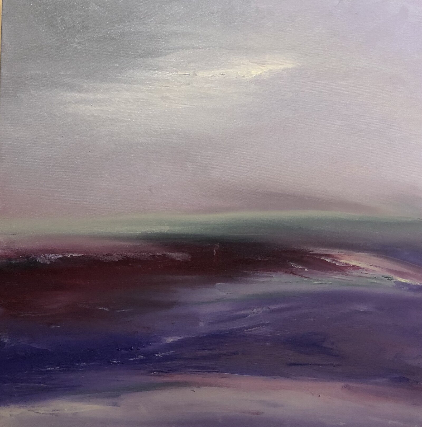 Puprple tone Landscape Oil painting by Jane Mishkind