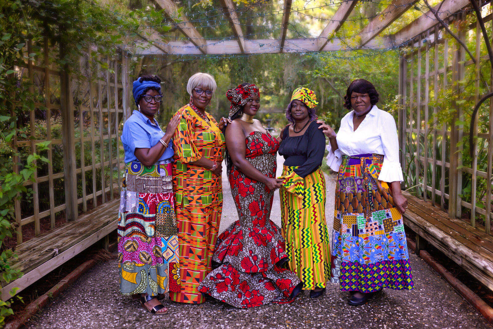 Savannah Boudoir Photography and Glamour showcases gorgeous black women in african inspired gowns in Savannah