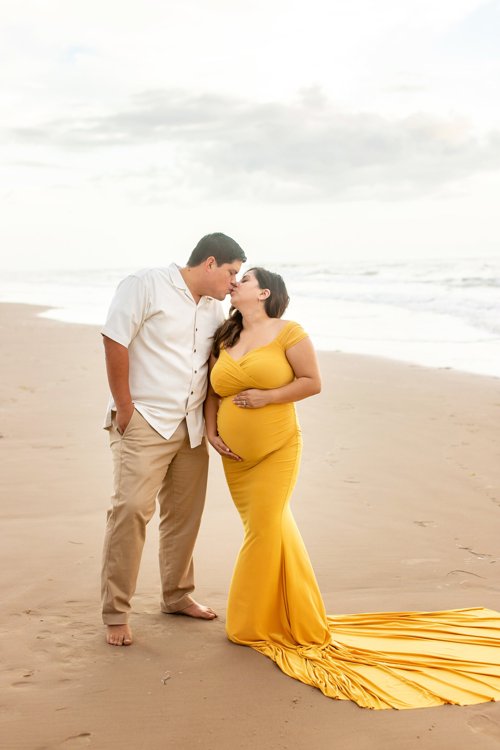yellow maternity dress