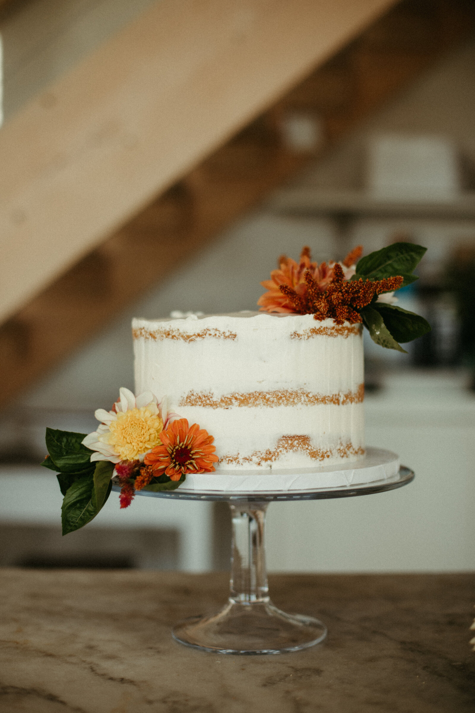 Catskills elopement wedding cake