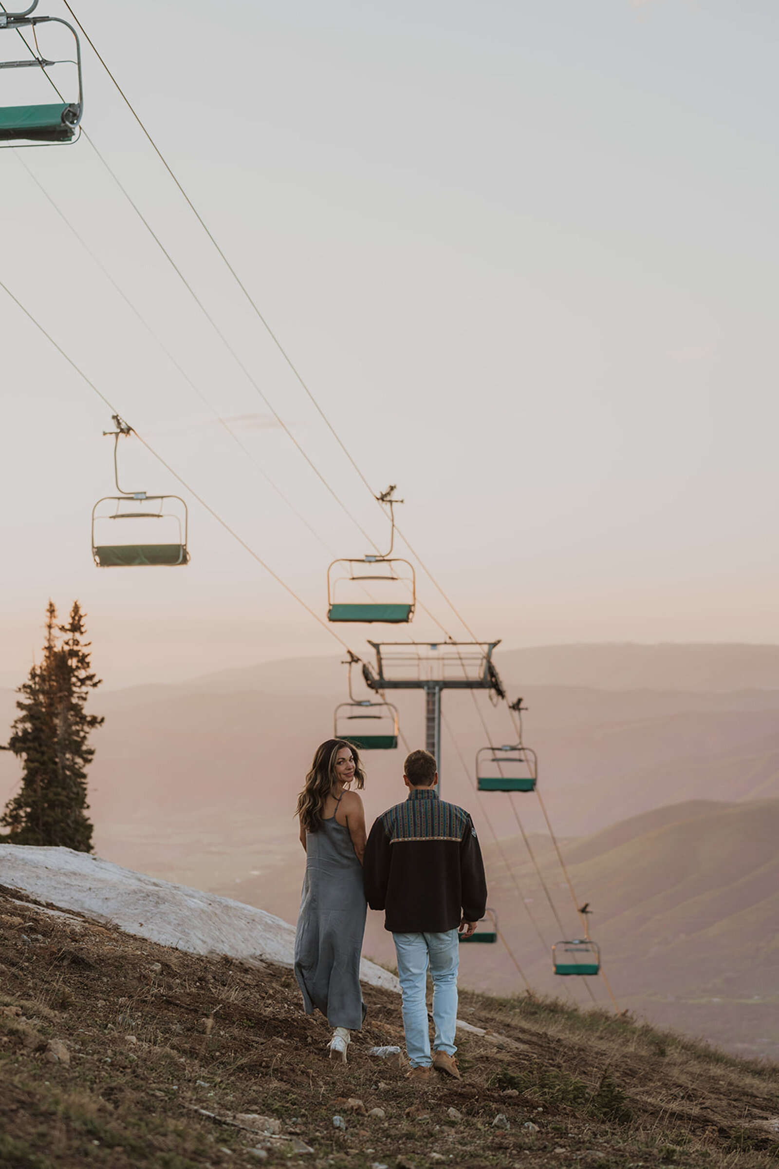 Summer romantic wedding proposal photos mountain in Aspen, Colorado