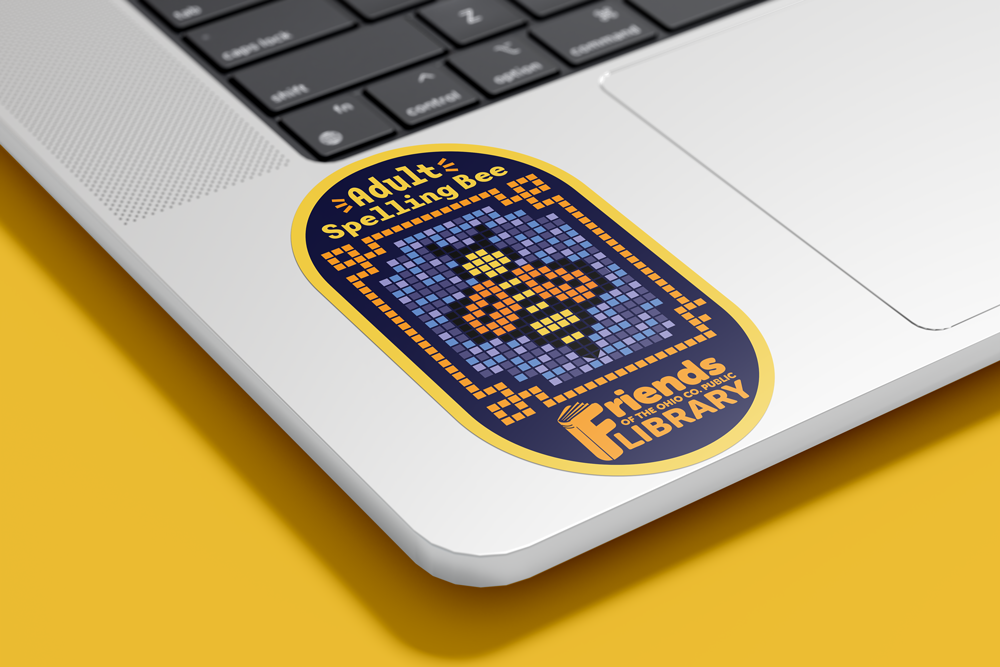 2025 adult spelling bee sticker - mockup