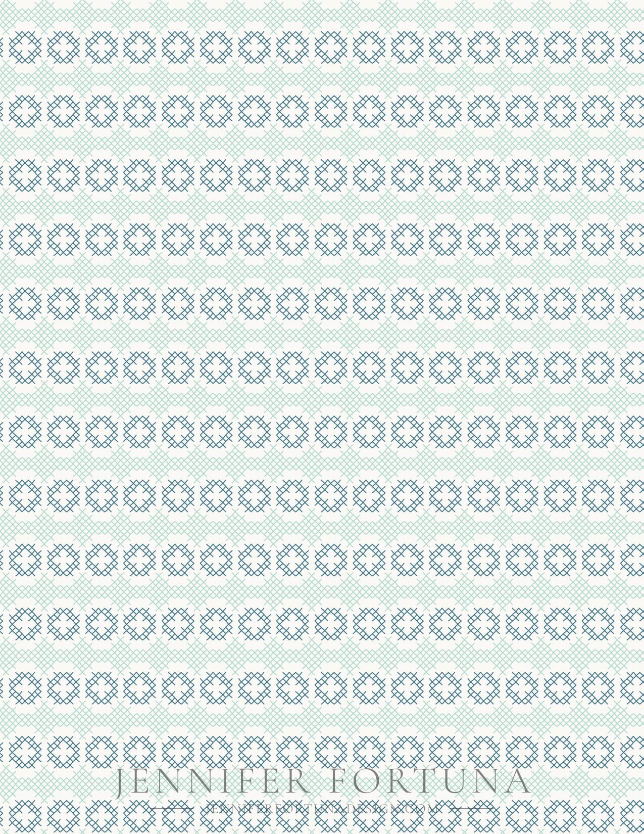 Cross stitched bubble design