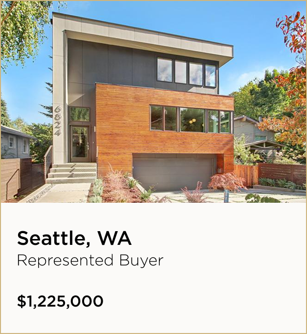 Seattle, WA $1,225,000 – Represented Buyer