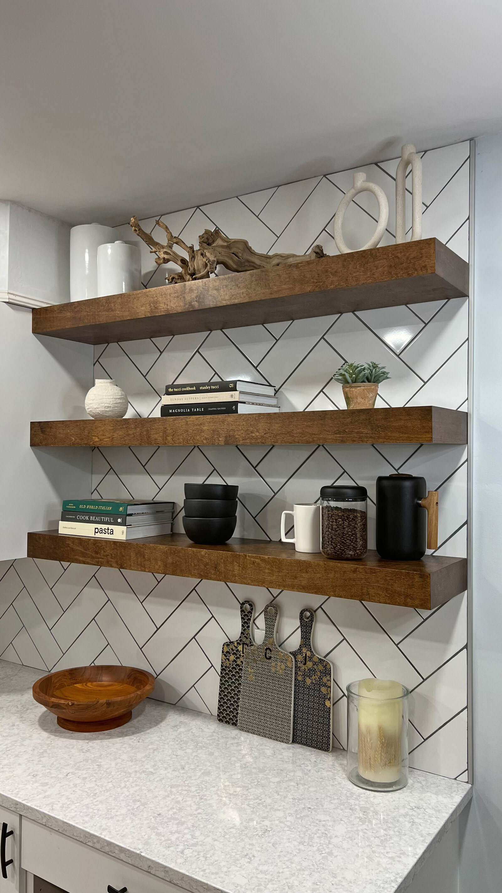 stained-floating-shelves