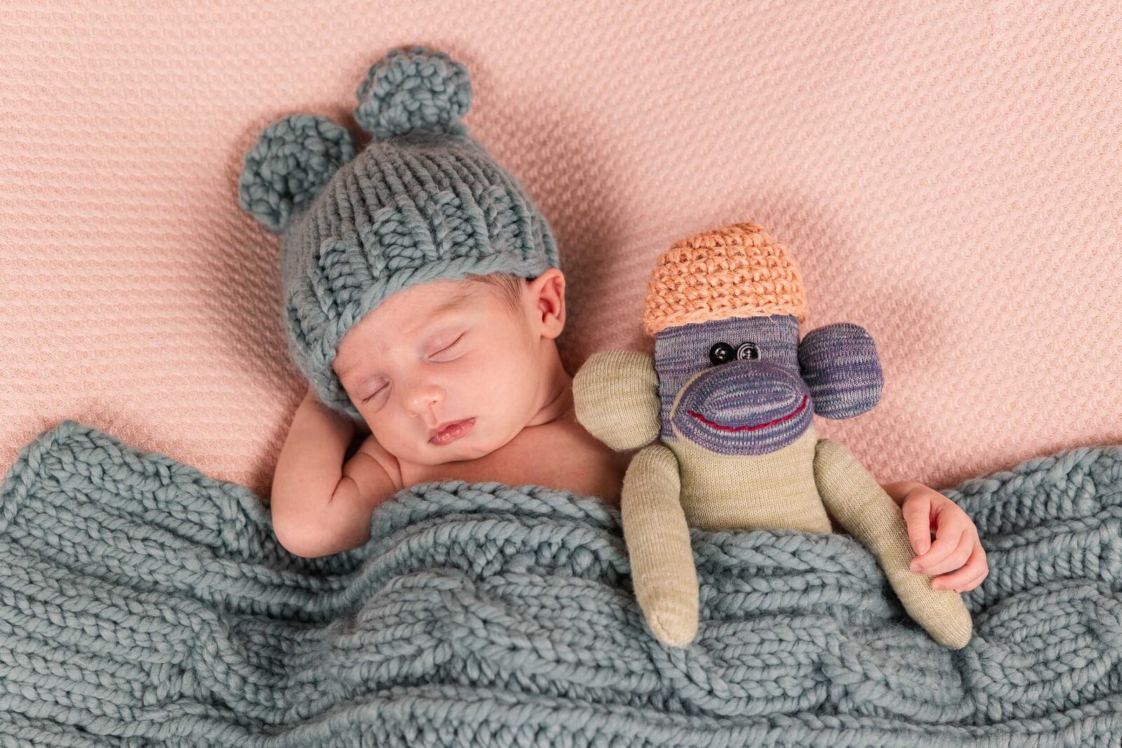 newborn-photoshoot-sock-monkey-1