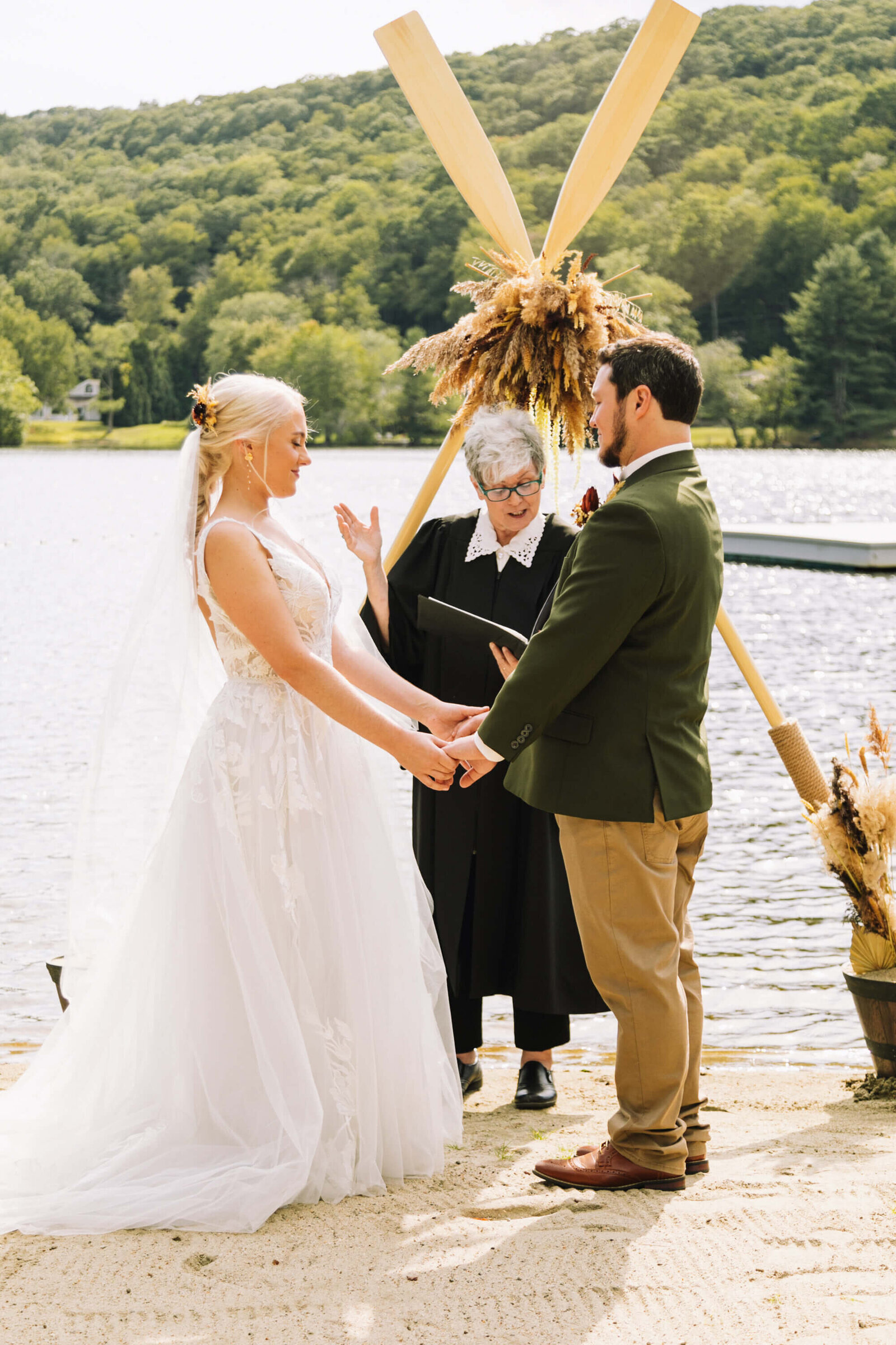 Lake wedding ceremony