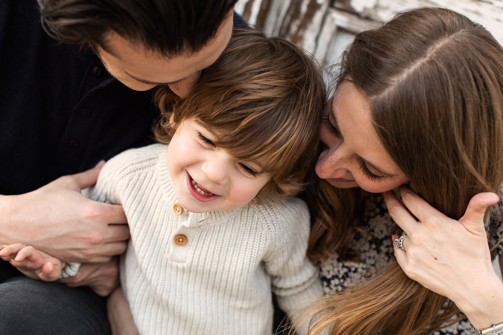 family embracing