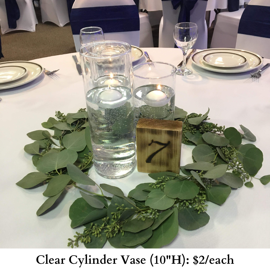 Clear Cylinder Vase 10 inch-338