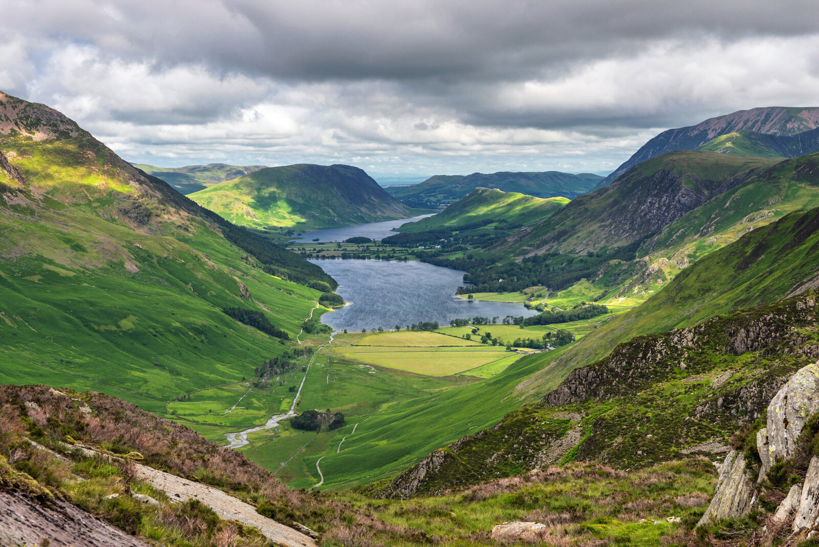 Panoramic Vista of Lake District in Cumbria England