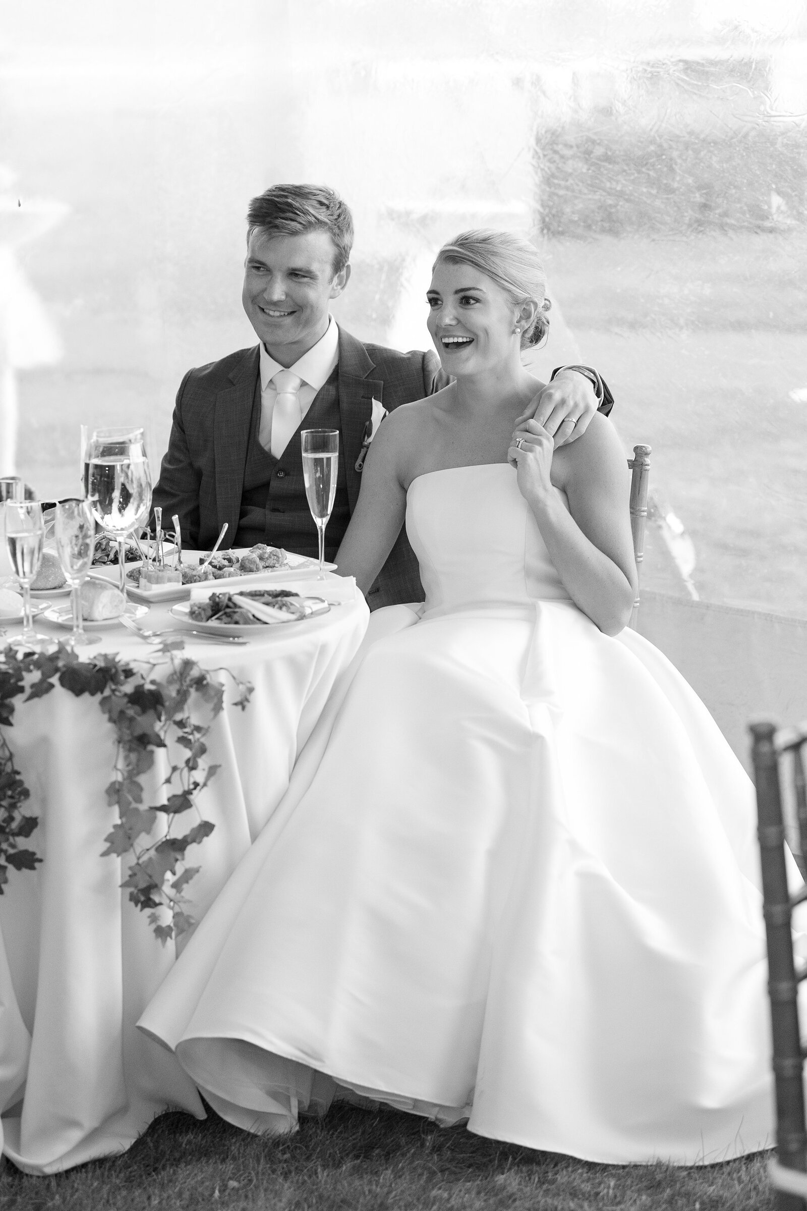 Tented South Dartmouth wedding at Salters Point. Deborah Zoe Photography.