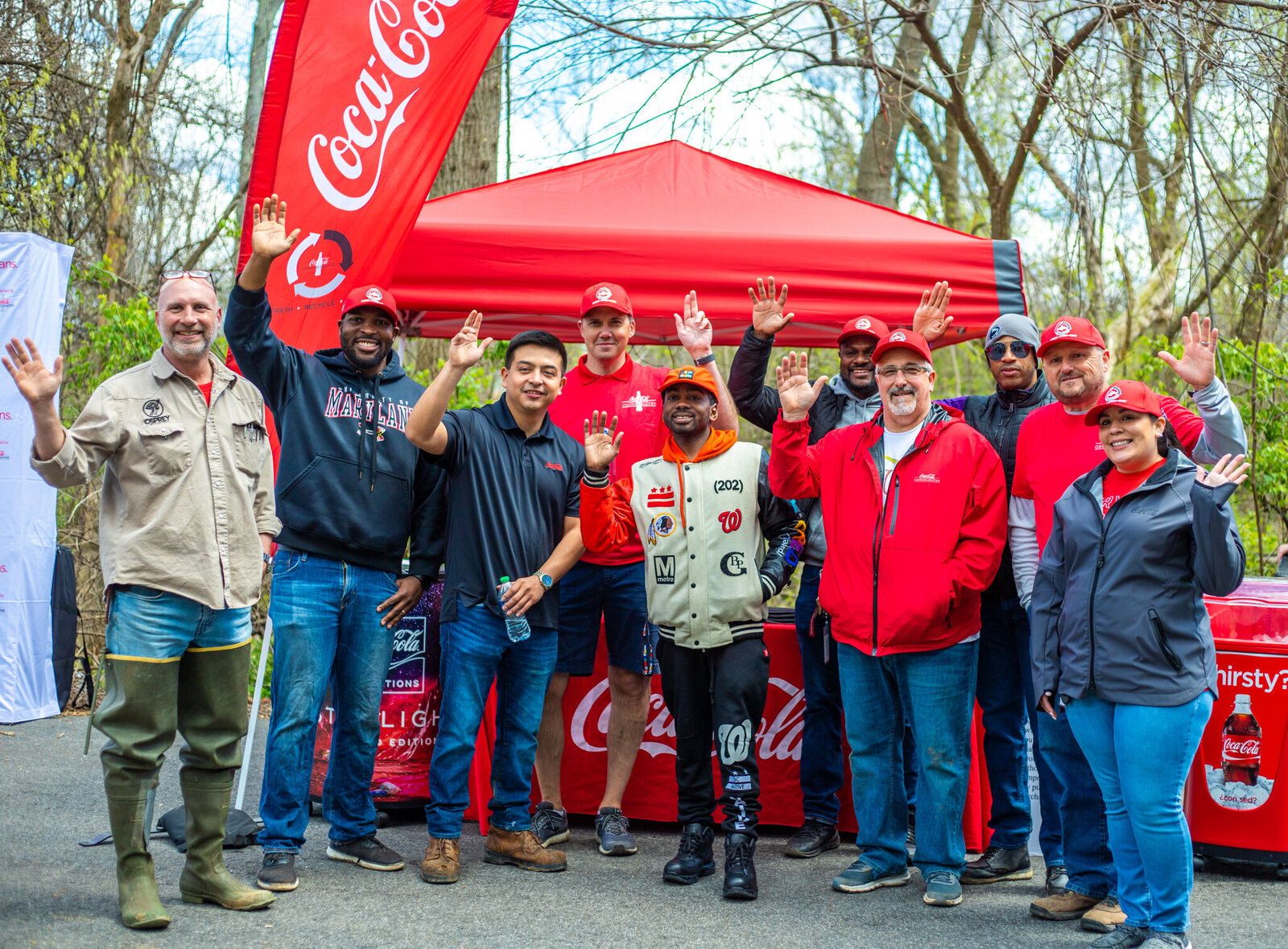 Photo of Coca Cola Consolidated members waving