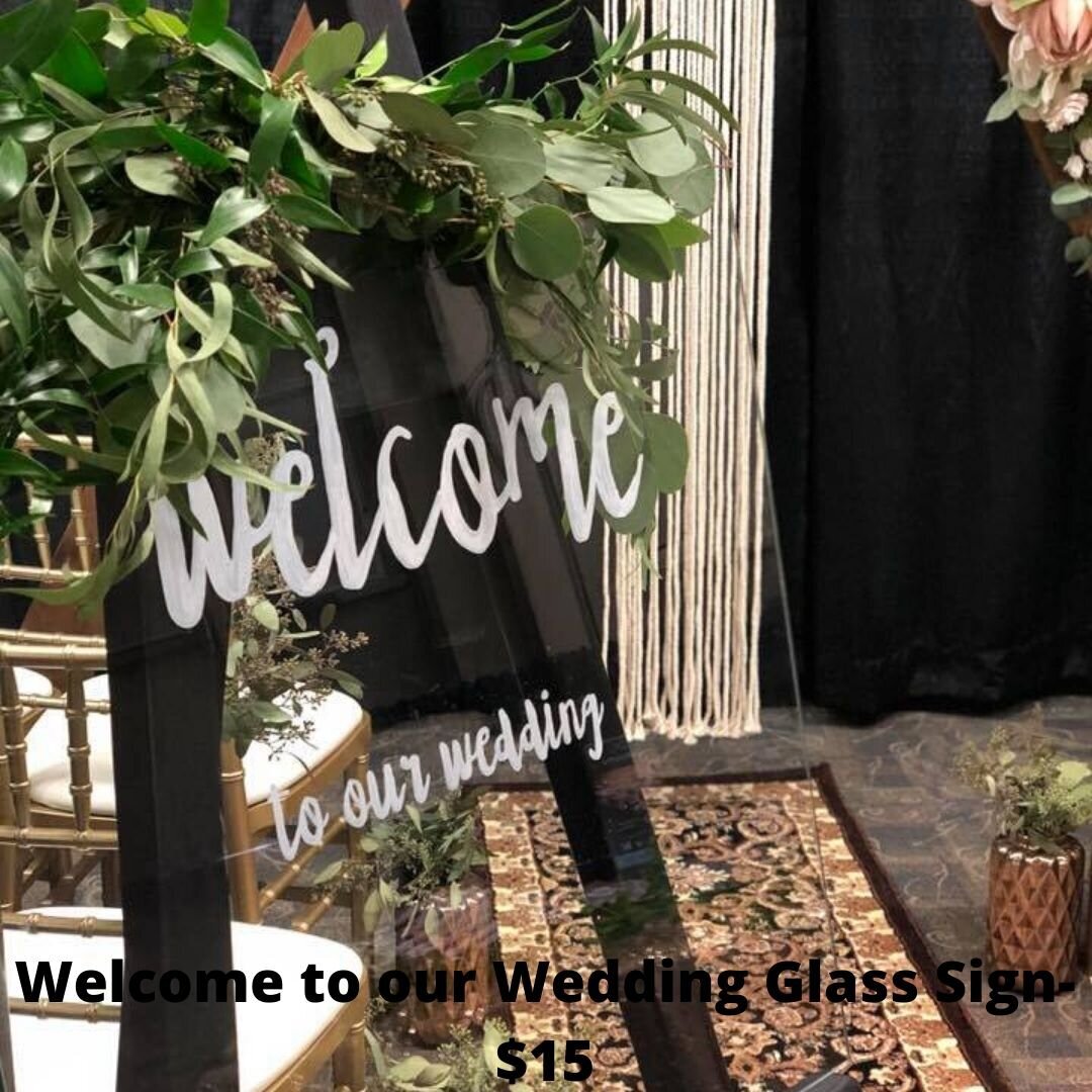 welcome glass sign