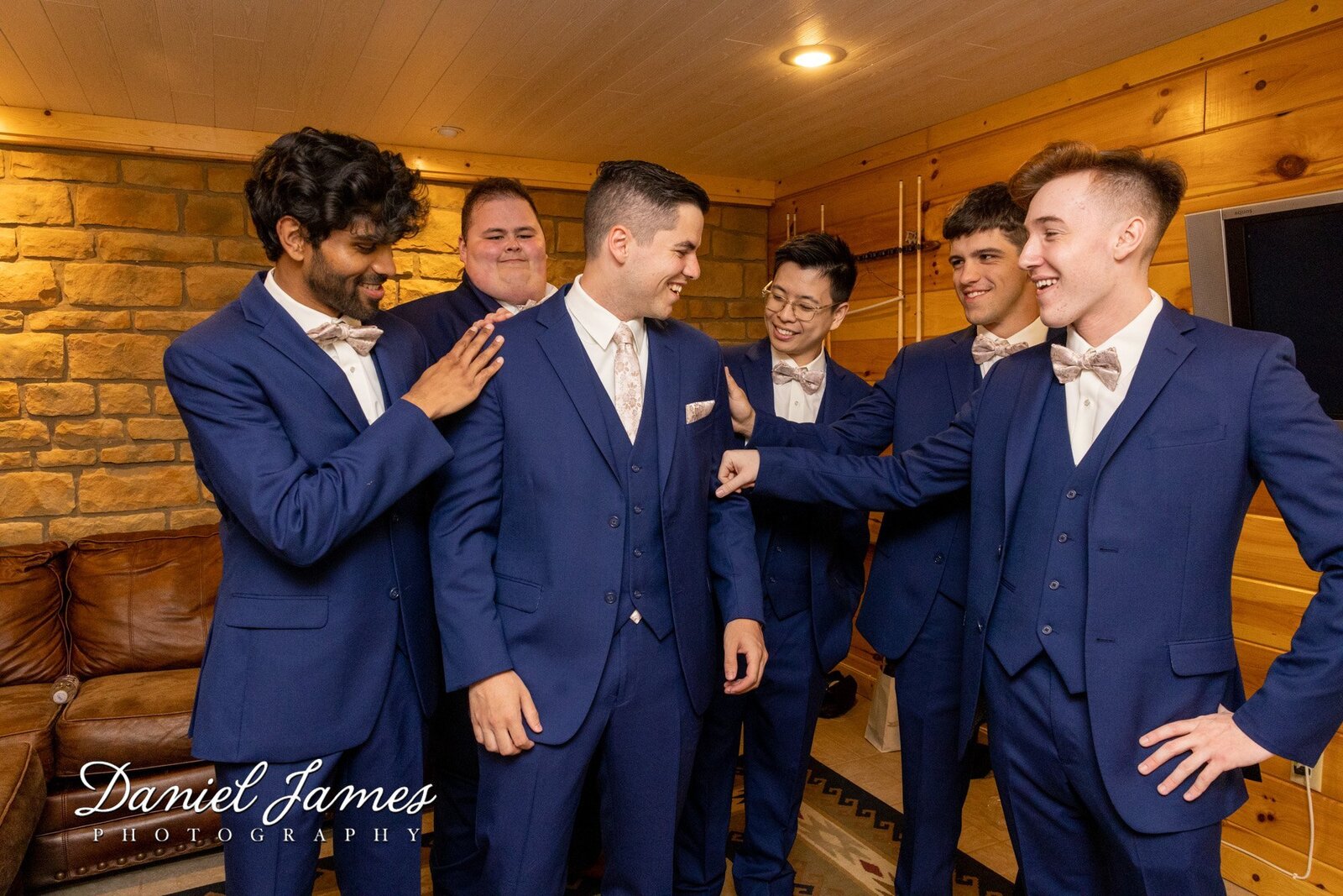 getting ready groomsmen