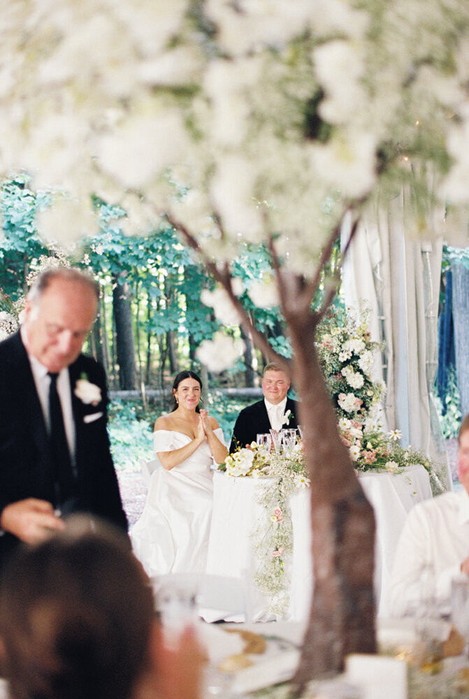 bride watching dad taost