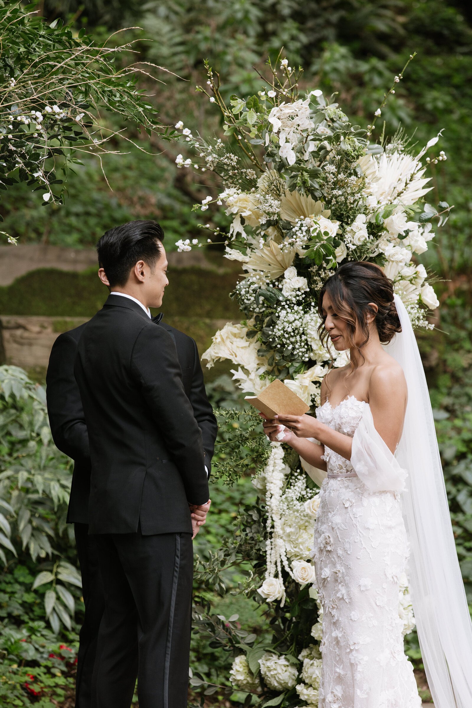 Couple exchanges vows during intimate elopement ceremony in Olympia, WA by Erica Rochelle Photography