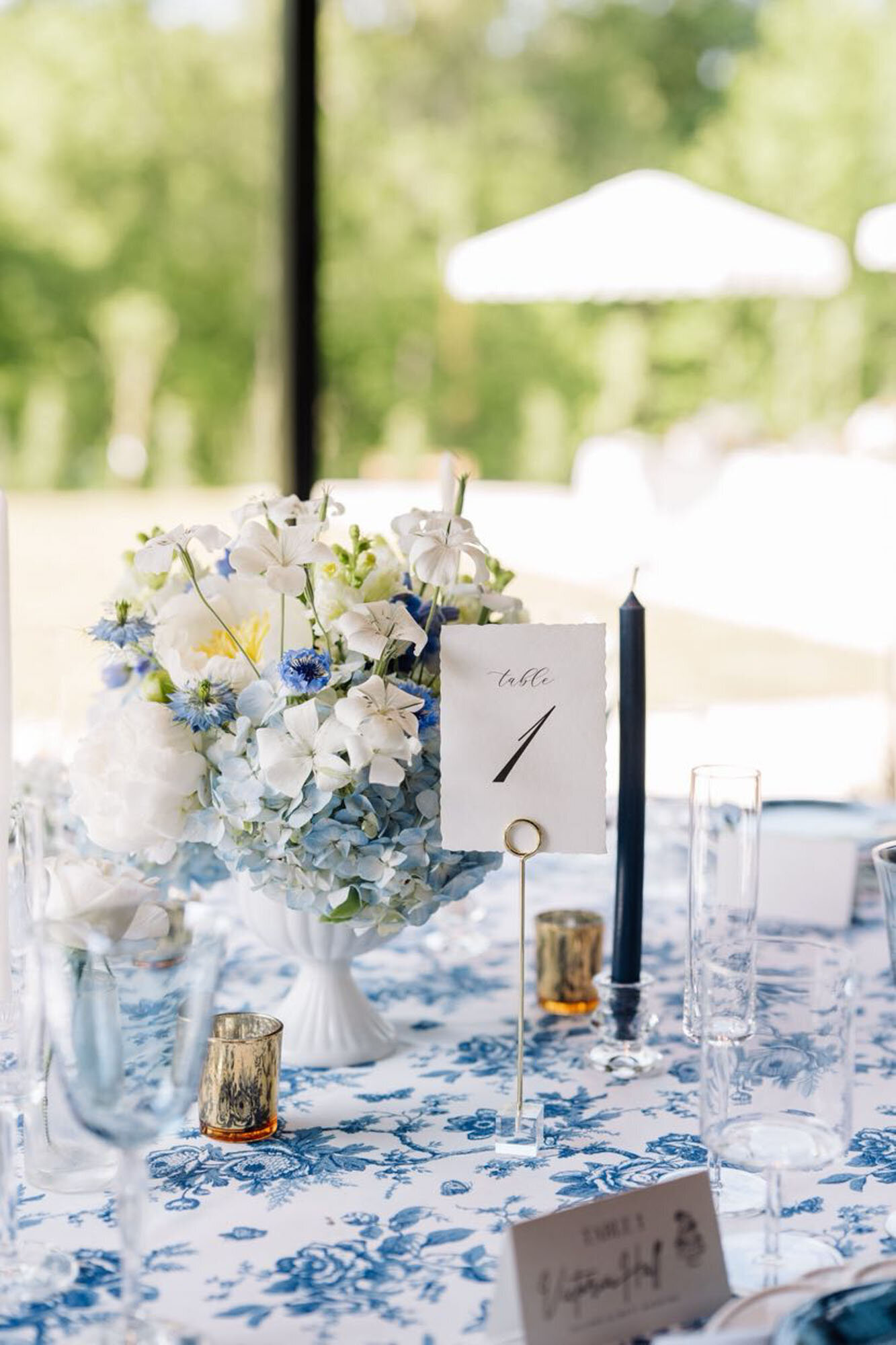 Table setting at North Carolina destination wedding