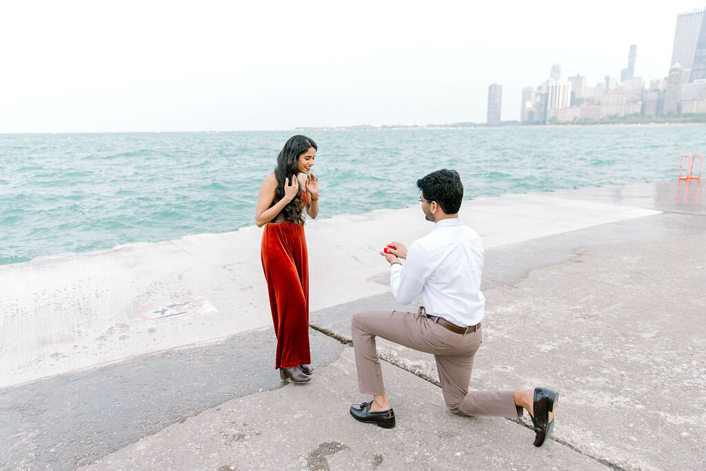 engagement on North ave beach wedding proposal