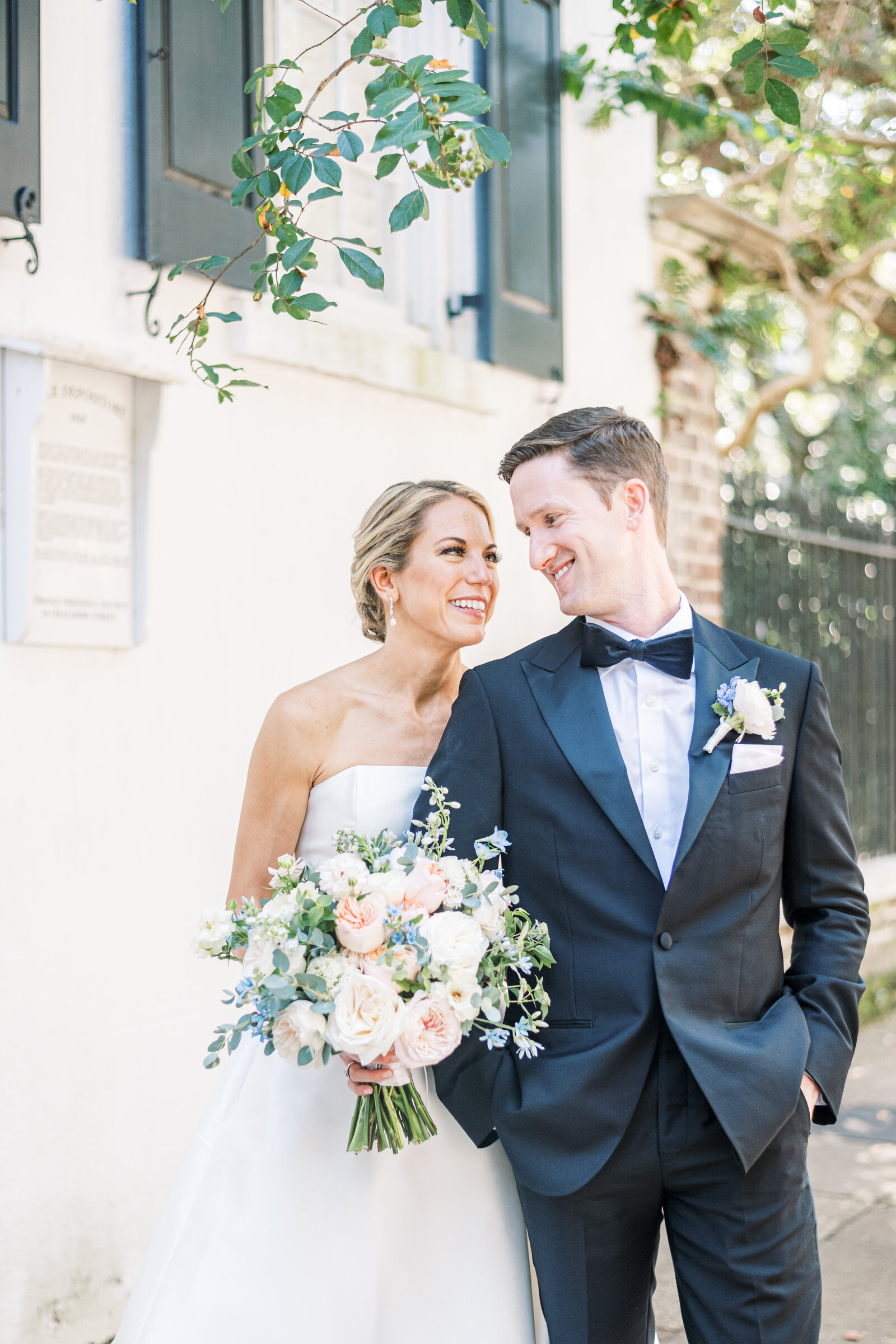 classic summer wedding downtown Charleston SC Cannon Green
