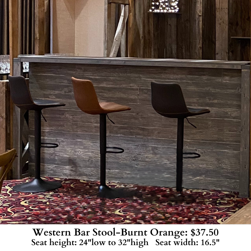 Western Bar Stool-Burnt Orange-1014