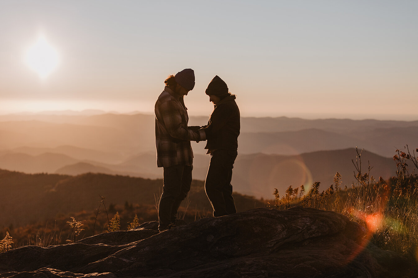 Sunrise Proposal Black Balsam Knob