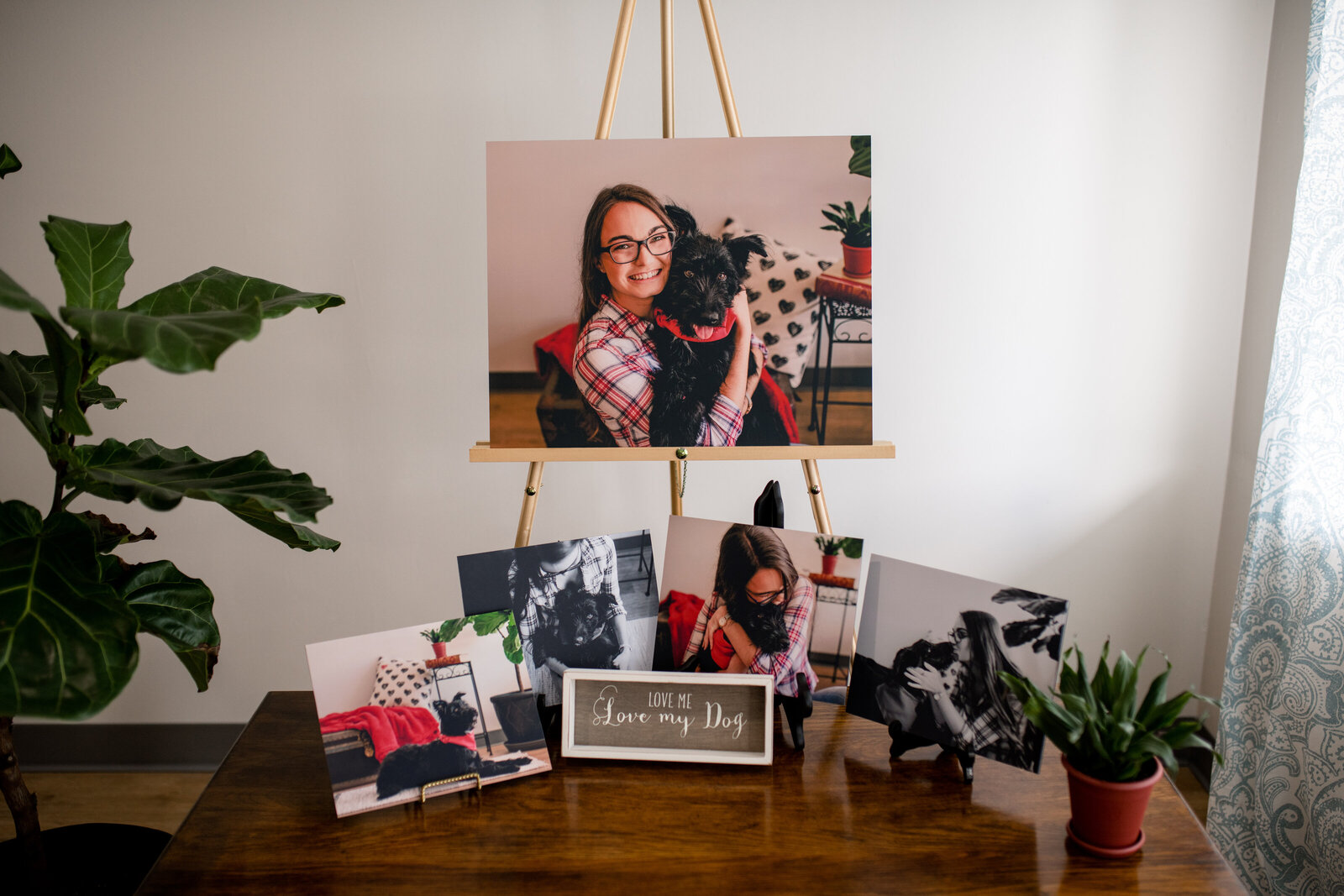 Professionally printed photos of you with your dog to hang in your home by north florida pet photographer