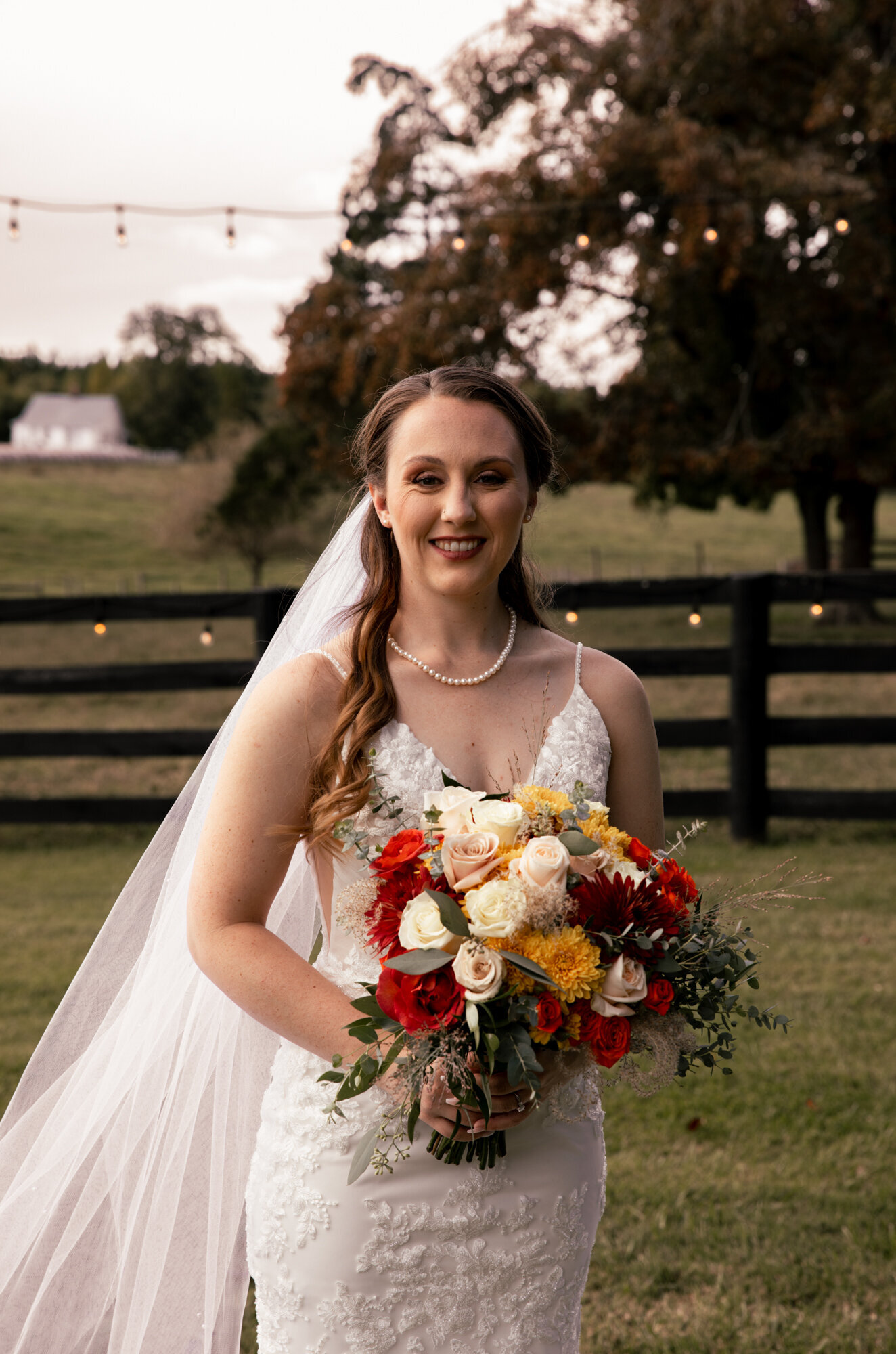 bridal portrait with floral