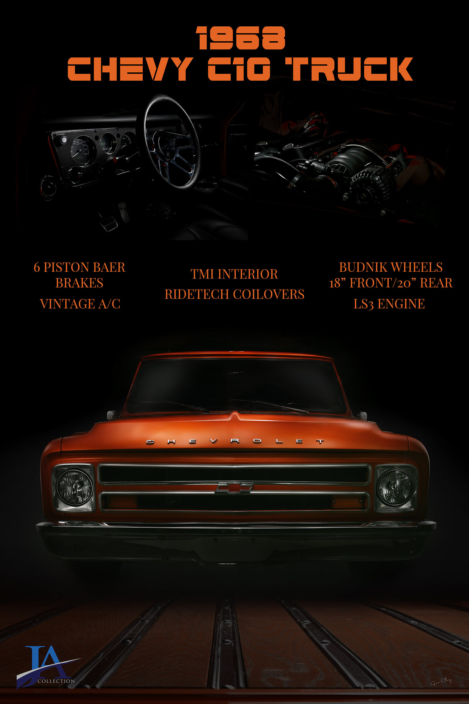 Orange Truck Poster