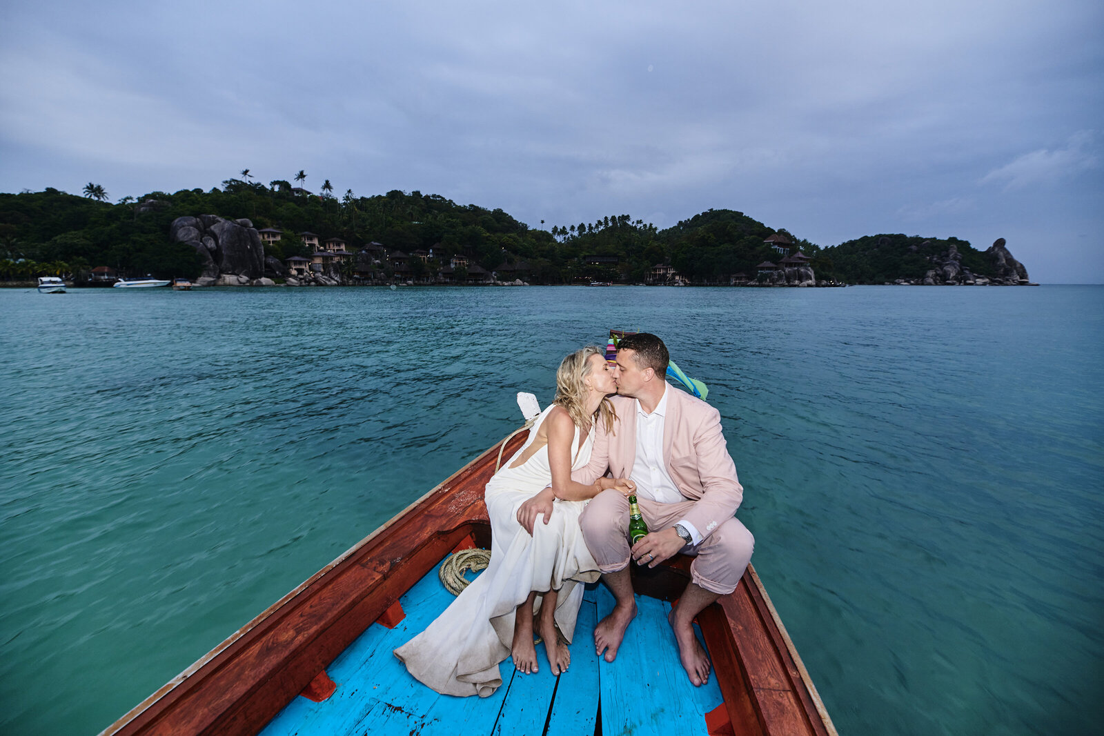 couple with parasol