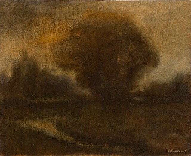 Oil painting by Jane Mishkind of a tree