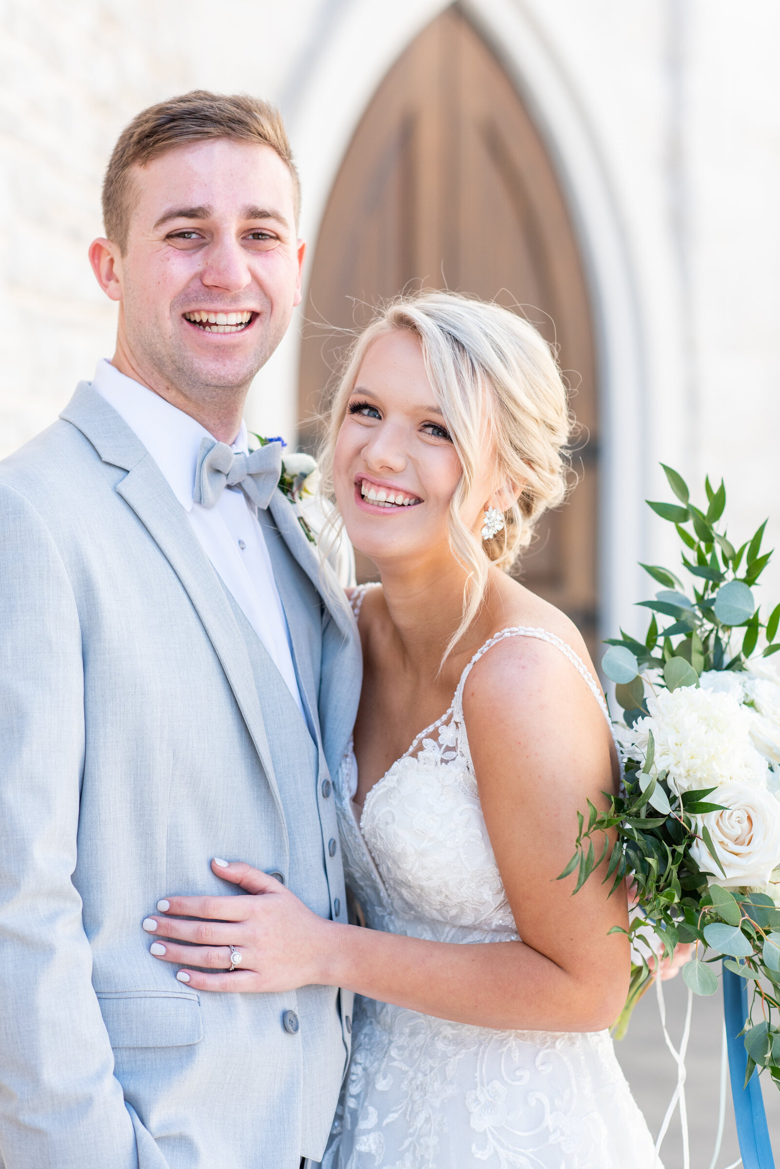 portrait of bride and groom