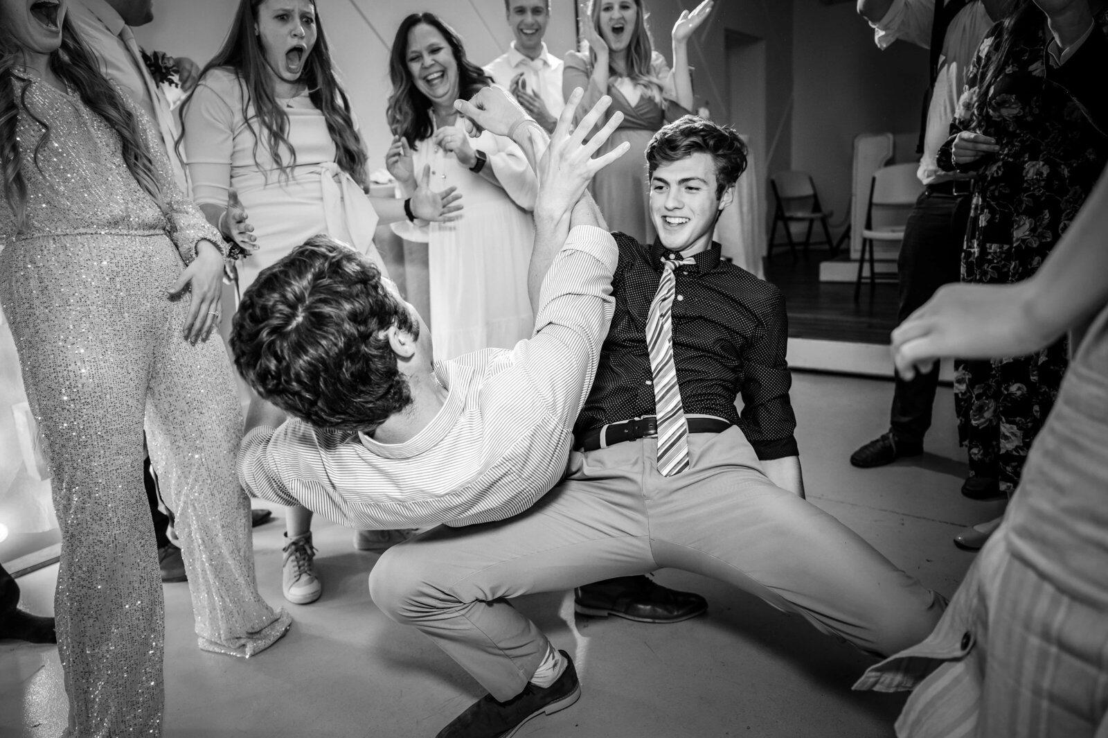 Fun dancing during wedding reception