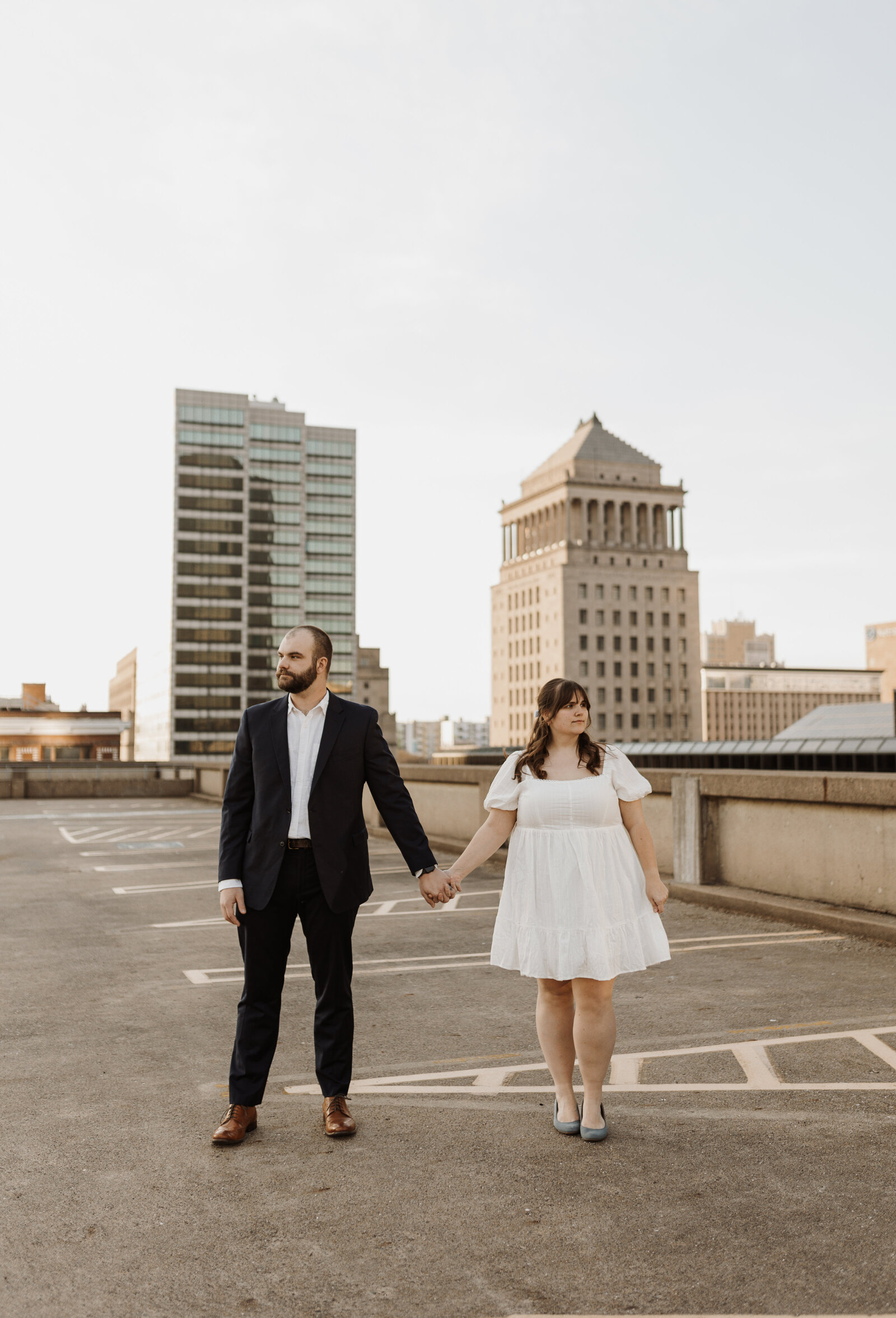Rooftop Couples anniversary session Downtown St. Louis MO