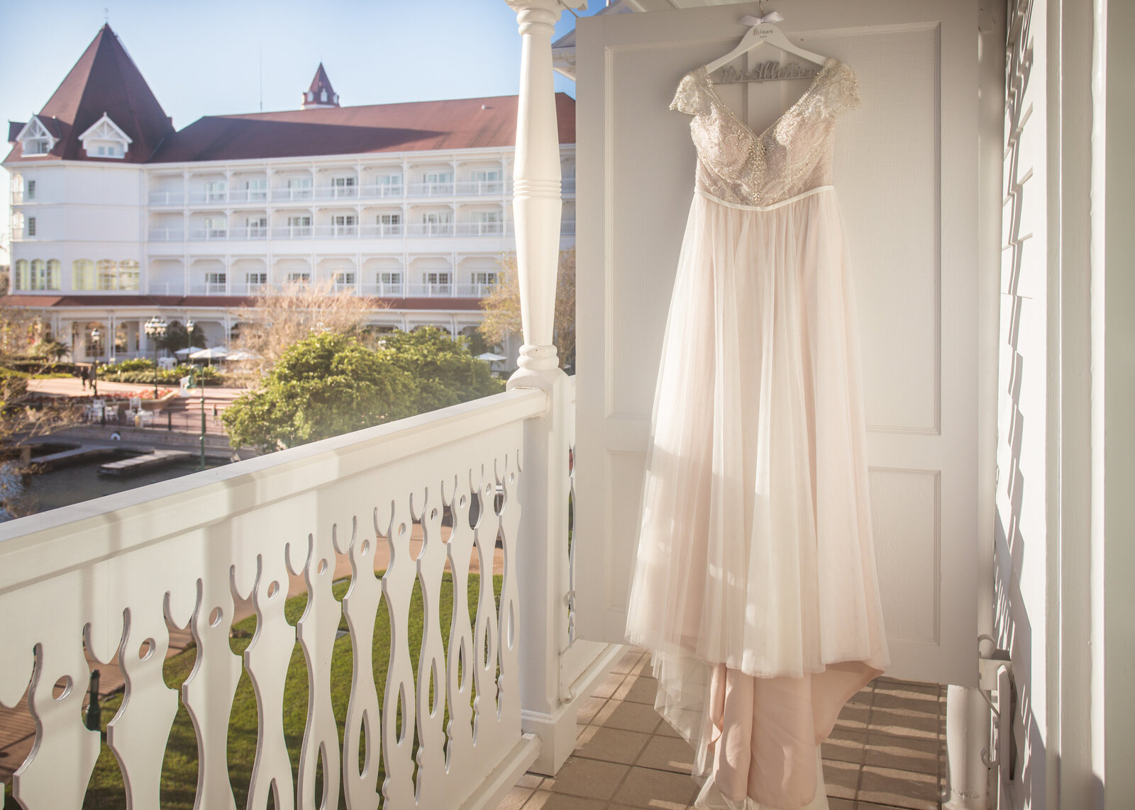 Dress hanging outside at the Grand Floridian at the Walt Disney World Resort