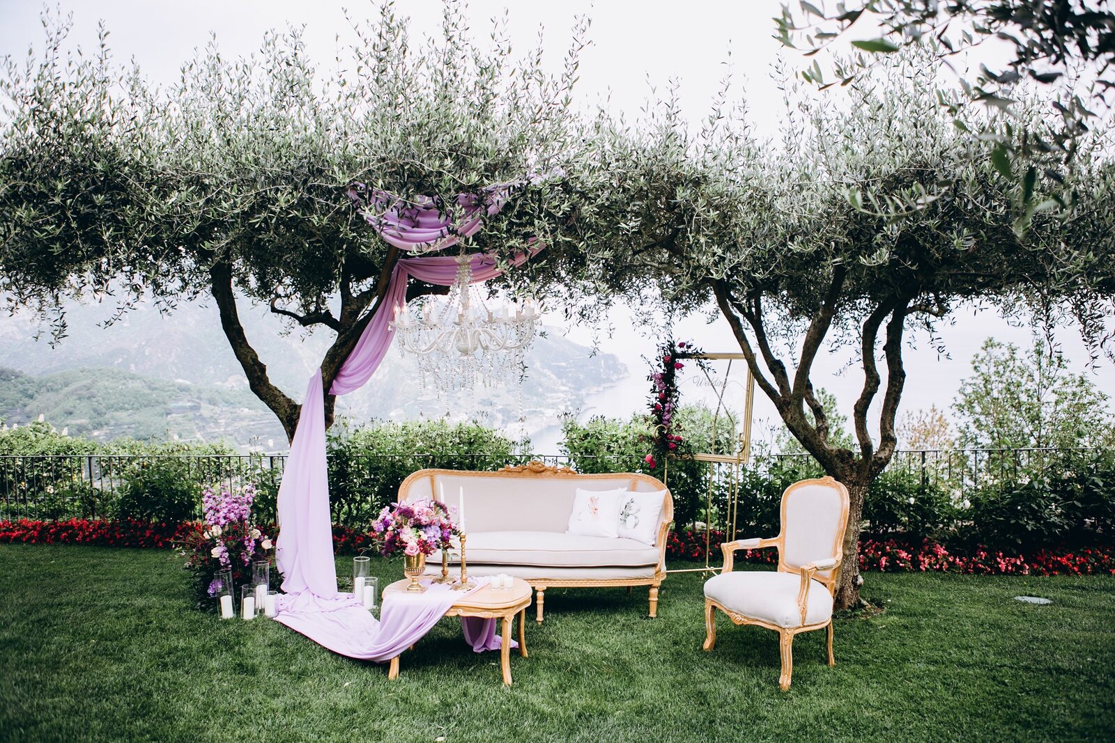 San Diego outdoor purple wedding