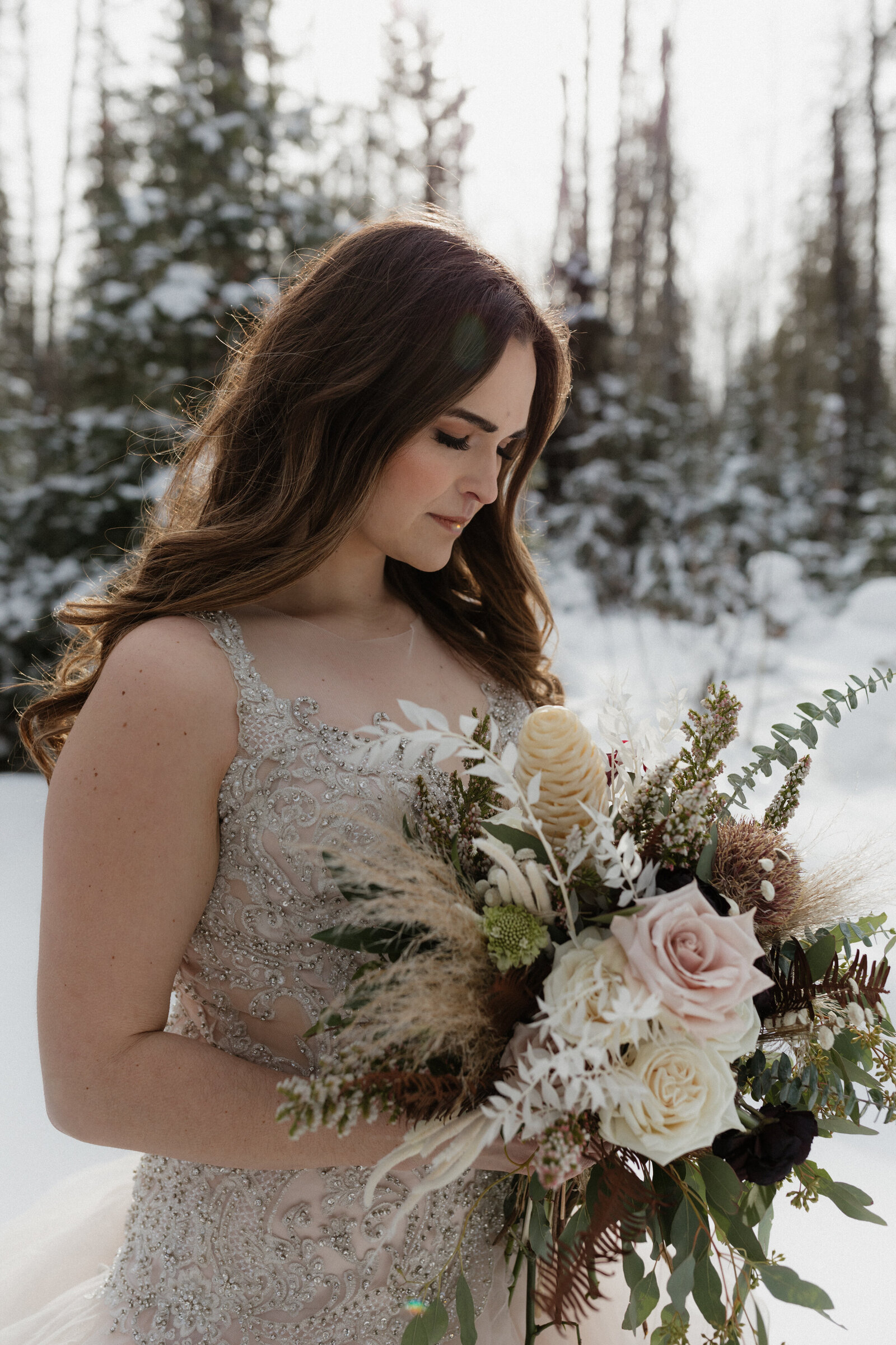 JB Photography - Alberta Romantic Winter Outdoor Elopement-13