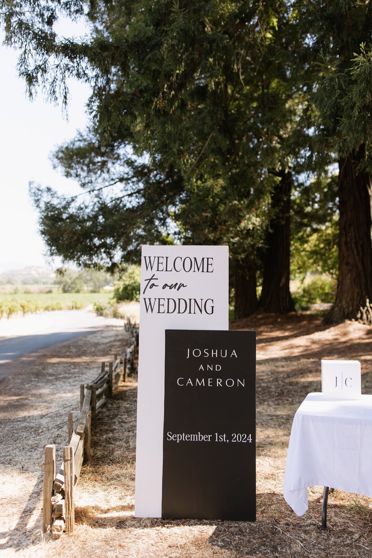 Wedding sign details by destination wedding photographers