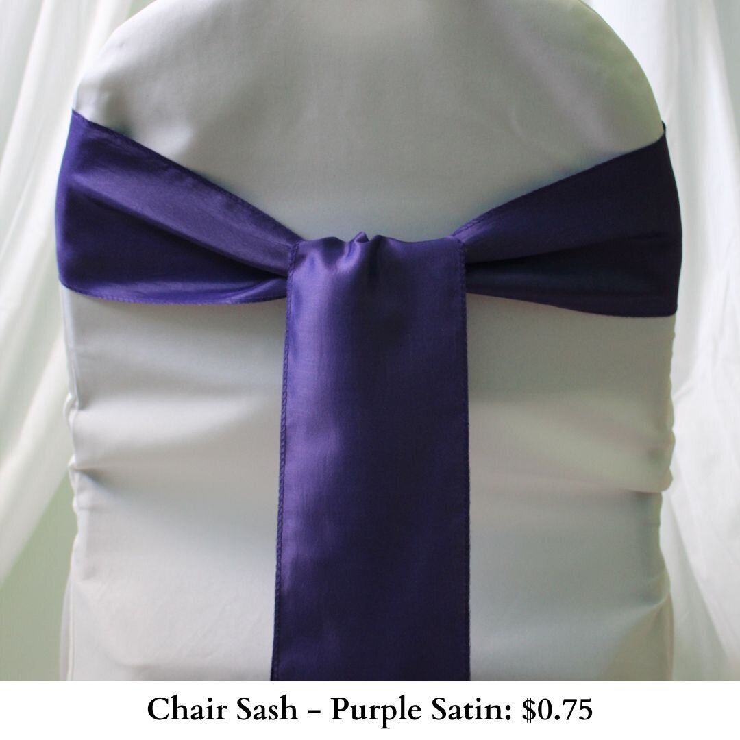 Chair Sash-Purple Satin-217