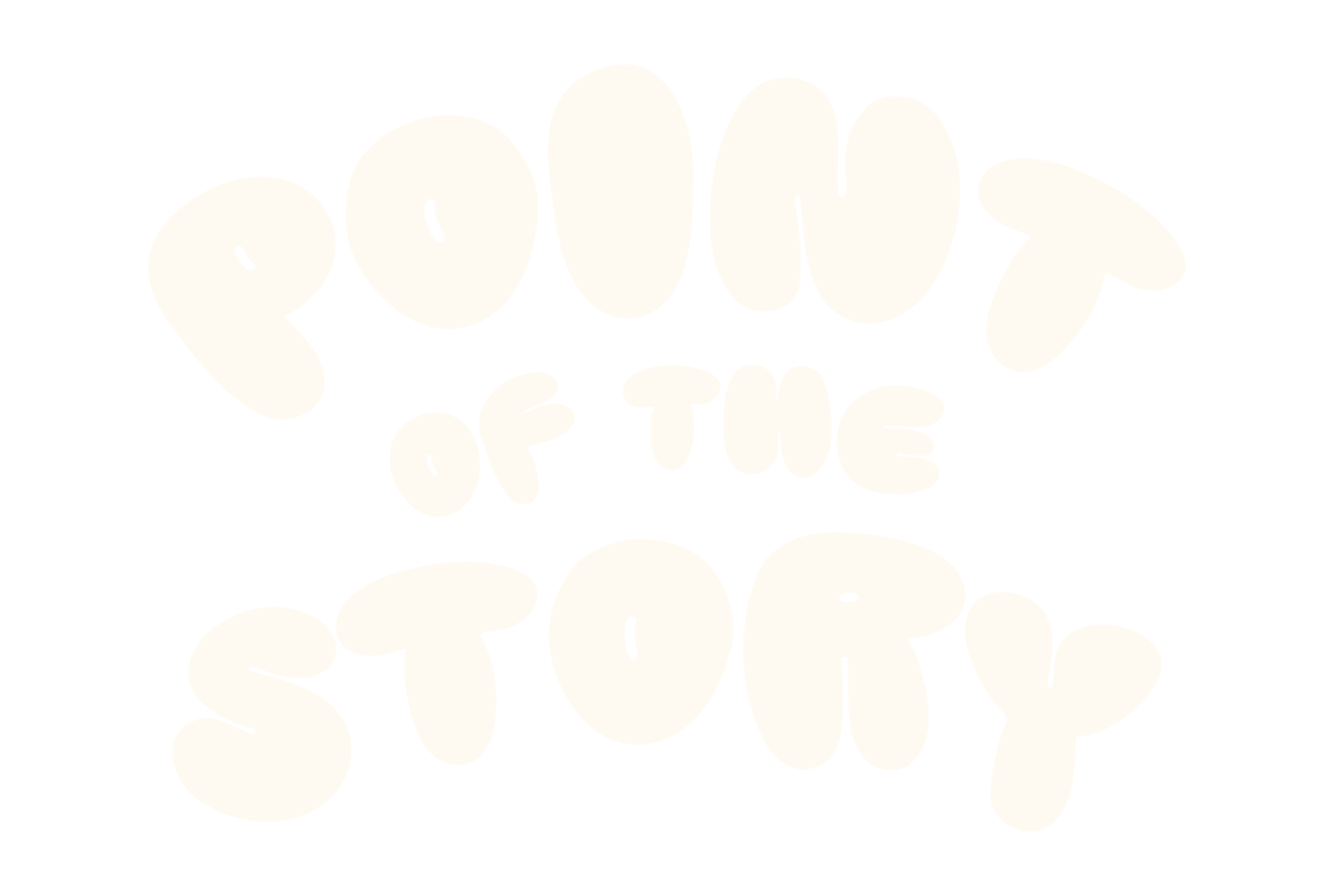 Logo that says "point of the story" depicting Sara Noel's popular marketing podcast.