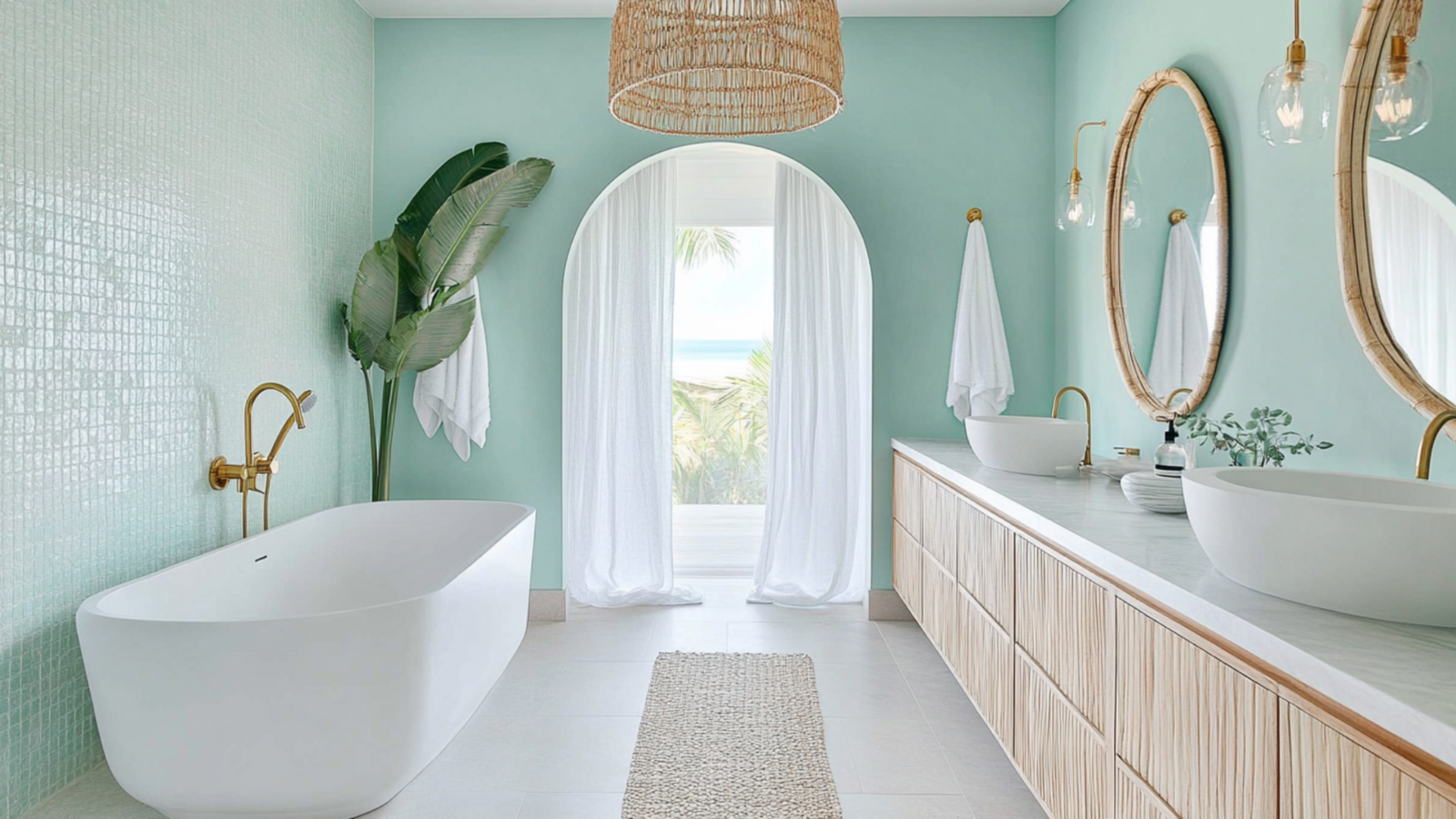 Aqua Coastal Bathroom