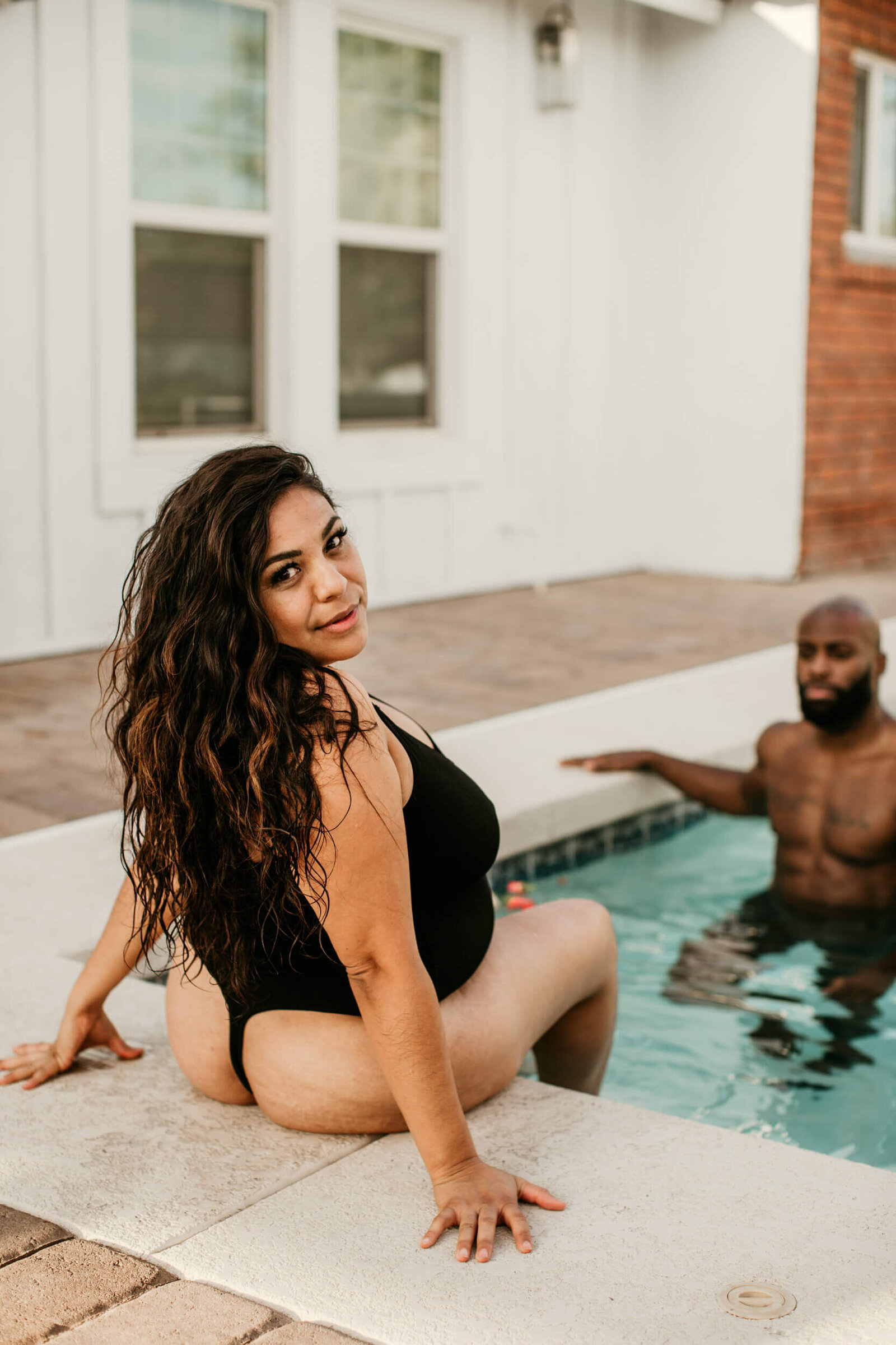 couples pool boudoir arizona