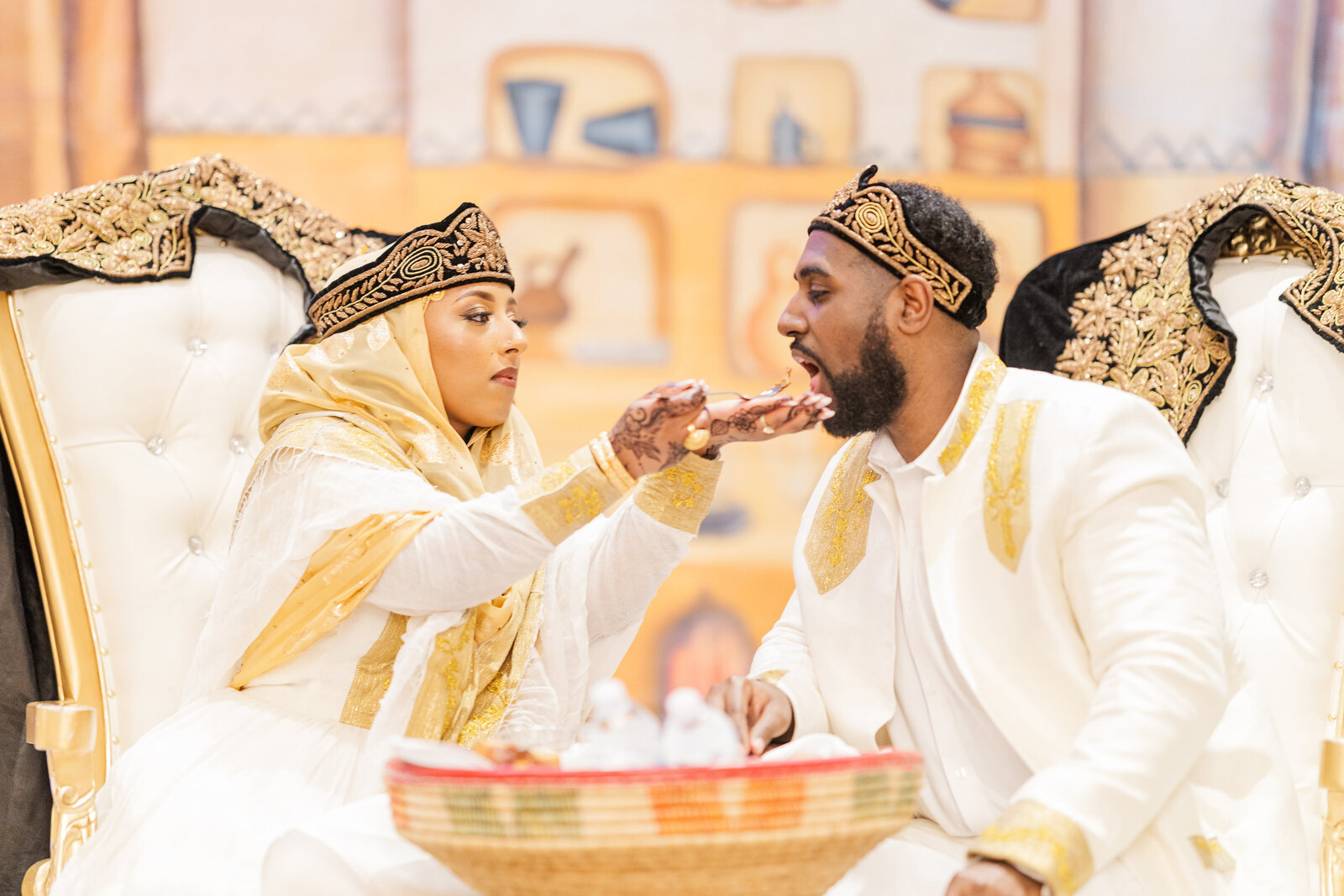 Bride-feeding-groom