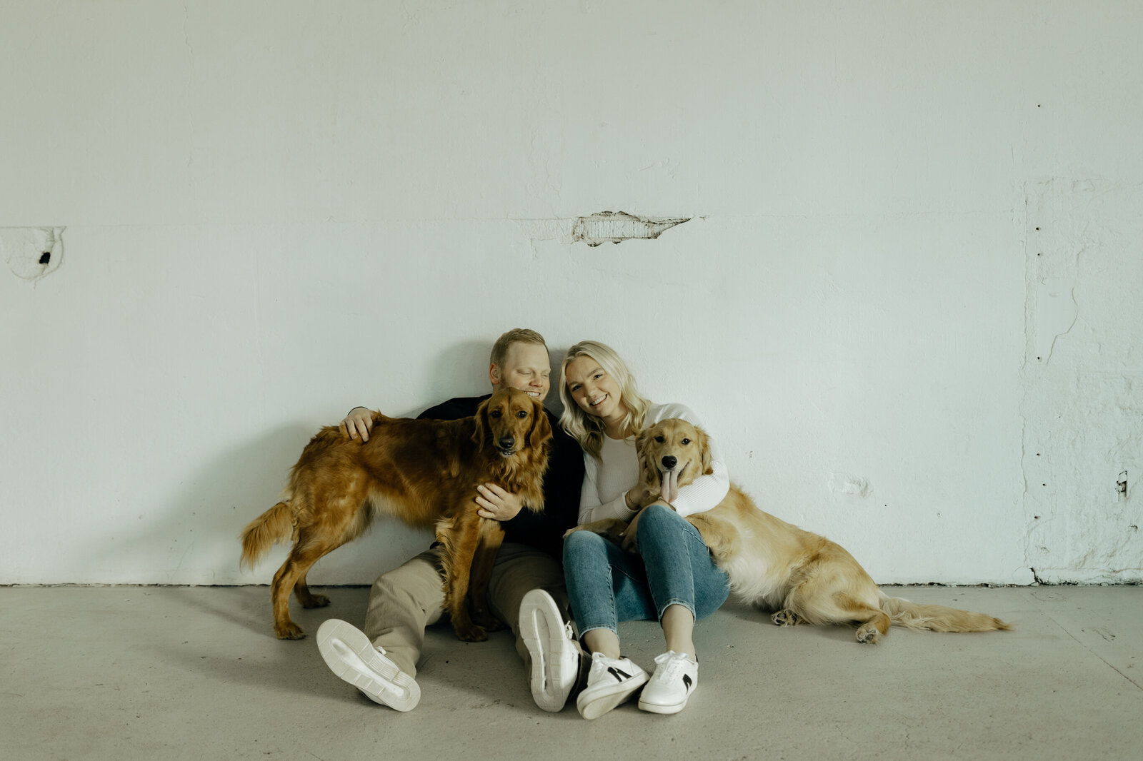 Engagement Photos with Dogs in Fargo, ND